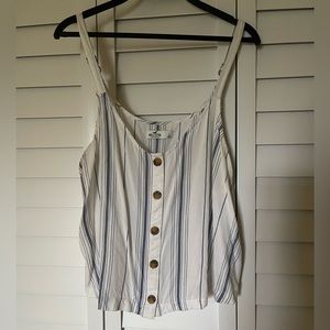 Blue striped tank top